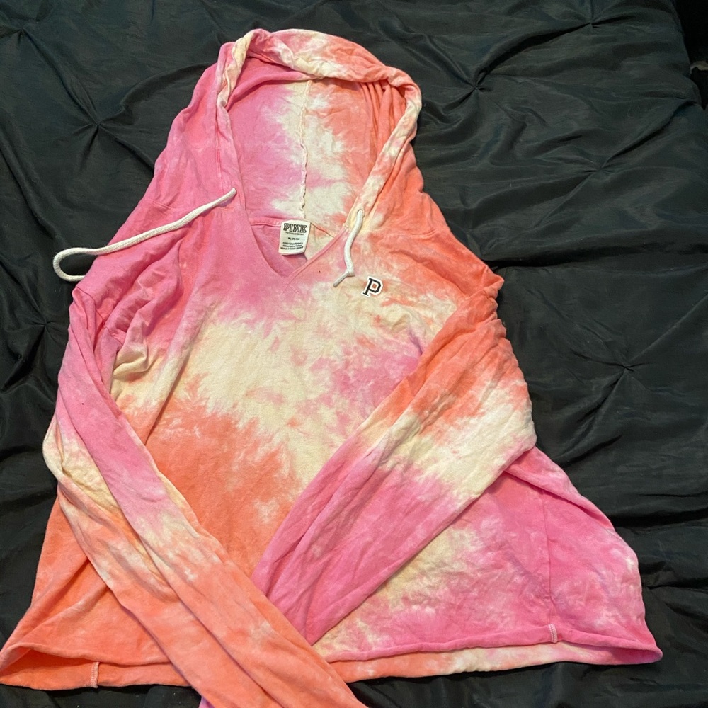 PINK Cropped lightweight hoodie